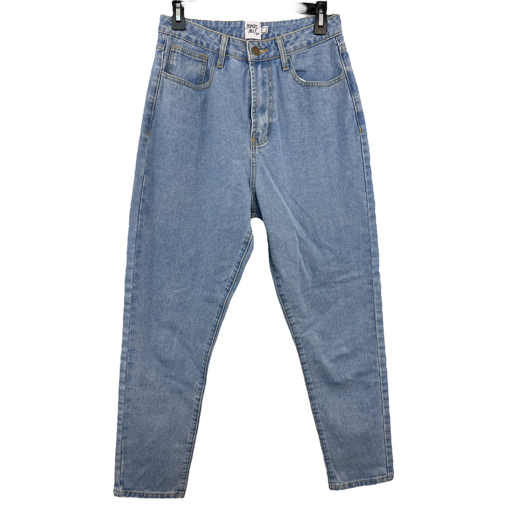 Princess Polly Distressed High Rise Mom Jeans Size 8